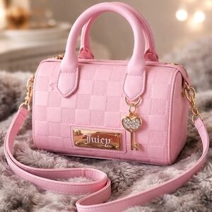 Juicy Couture Pink Quilted Mini Satchel